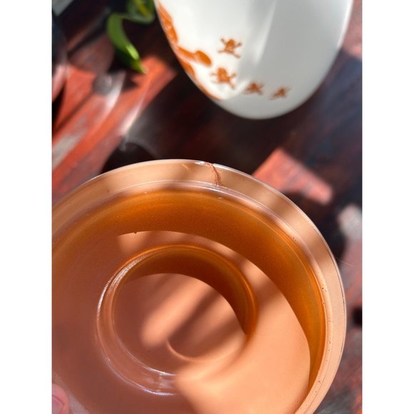 Vintage glass Bartlett Collins gingerbread Christmas cookie jar brown - Picture 6 of 10